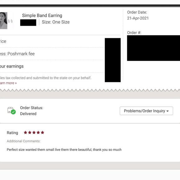 Simple Band Earring - Picture 3 of 3